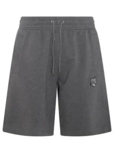 Bold Fox Head Patch Oversized Jog Shorts Dark Grey Melange - MAISON KITSUNE - BALAAN 1