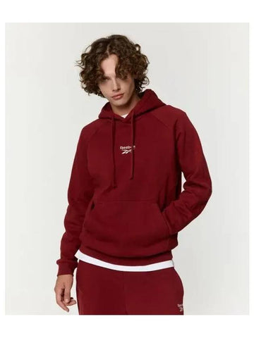 Paneled brushed hoodie red - REEBOK - BALAAN 1