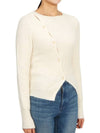 La Maille Pau Asymmetric Cardigan White - JACQUEMUS - BALAAN 4