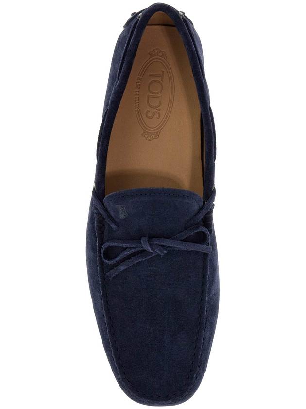 Men's Gommino Suede Driving Shoes Navy - TOD'S - BALAAN 3