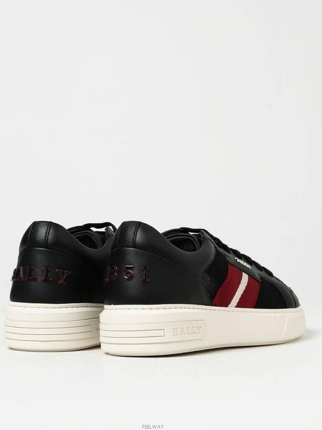 Melys Leather Low Top Sneakers Black - BALLY - BALAAN 5