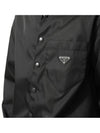 Triangle Logo Re-Nylon Long Sleeve Shirt Black - PRADA - BALAAN 5