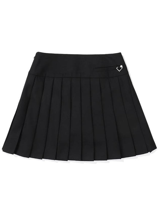 Wool pleated skirt BLACK WOMAN - MALBON GOLF - BALAAN 2