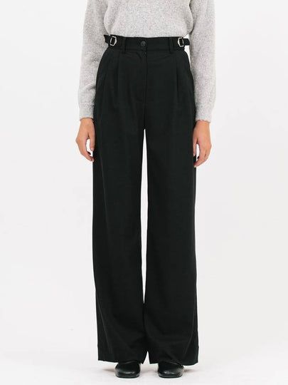 Double Buckle Wide Pants Black - JUN BY JUN K - BALAAN 2