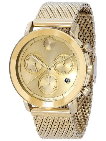 Movado Bold Evolution Chronograph Quartz Gold Dial Men's Watch 3600929 - MOVADO - BALAAN 1