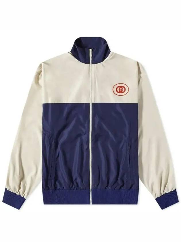 GG Logo Print Track Jacket Navy - GUCCI - BALAAN 2