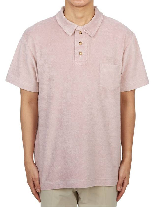 Howlin Men s Collar Short Sleeve T Shirt MR FANTASY CLOUD PINK - HOWLIN' - BALAAN 1