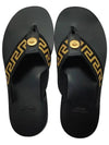 Men's Greca Flip Flops Black Gold - VERSACE - BALAAN 3