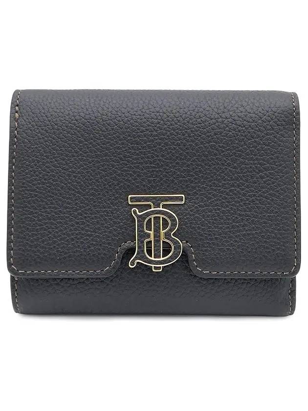 Monogram Motif Grainy Leather Folding Wallet Black - BURBERRY - BALAAN 3