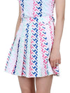 Women's Adina Print Pleated Skirt Pink Painted Bridge - J.LINDEBERG - BALAAN 5