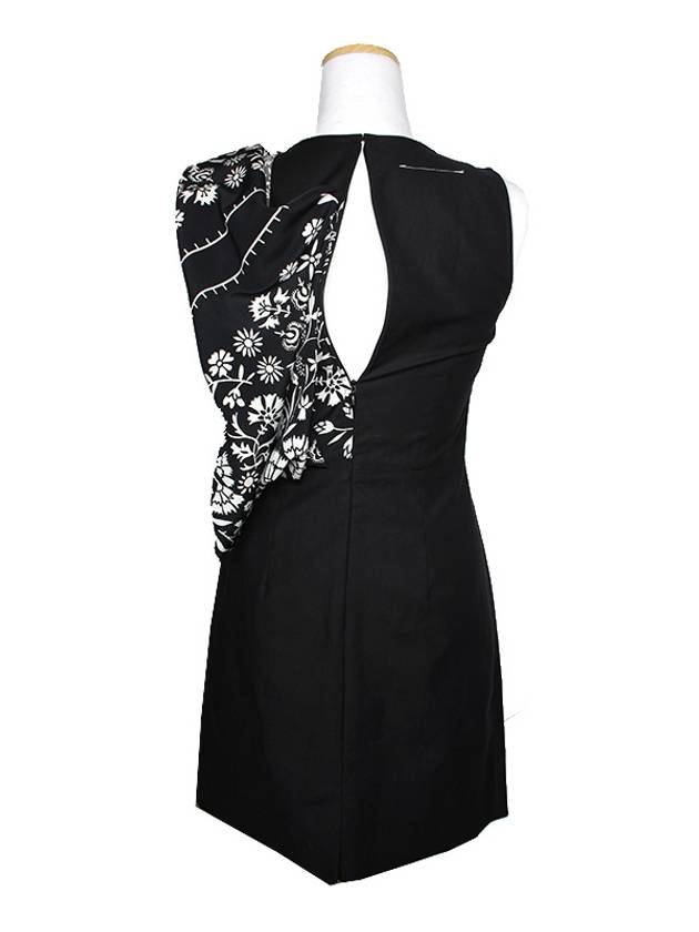 MM6 Black Print Drape Dress 44 - MAISON MARGIELA - BALAAN 2