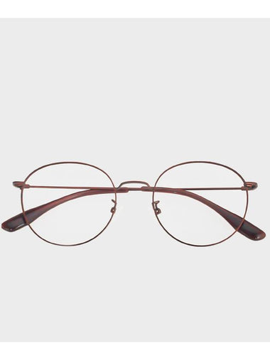 Eyewear Round Eyeglasses Matte Brown - 134MM - BALAAN 1