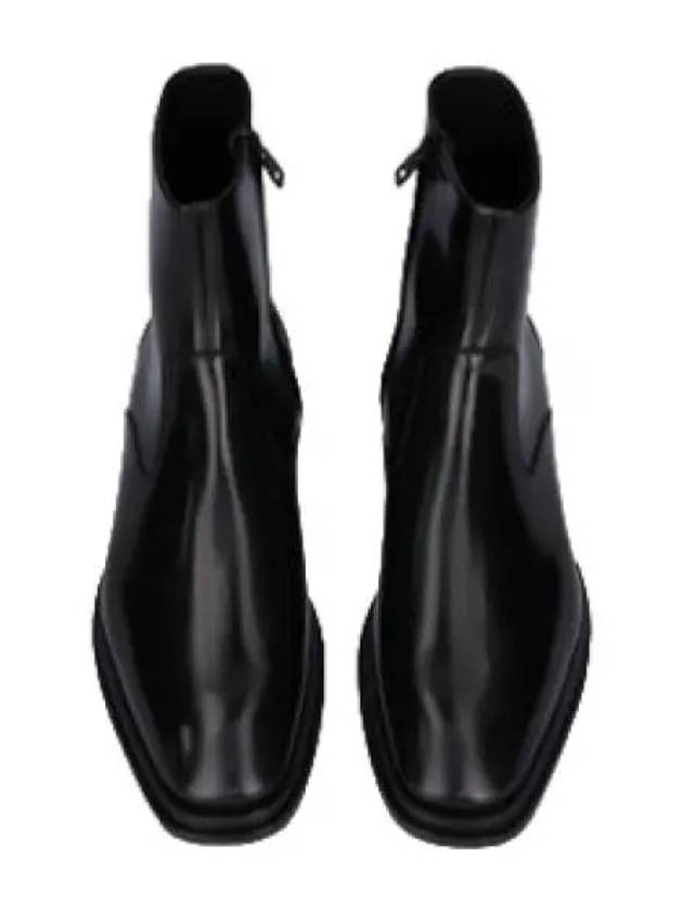 leather ankle boots black silver - ALEXANDER MCQUEEN - BALAAN 1