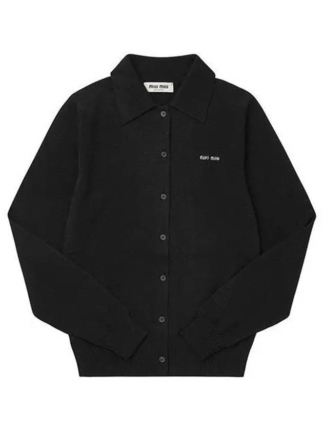 Cashmere Knit Cardigan Black - MIU MIU - BALAAN 2