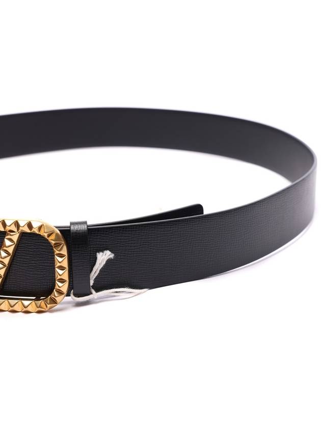 Men's V Logo Signature Gold Belt XY2T0T33_DWB_0NO_22S - VALENTINO - BALAAN 5