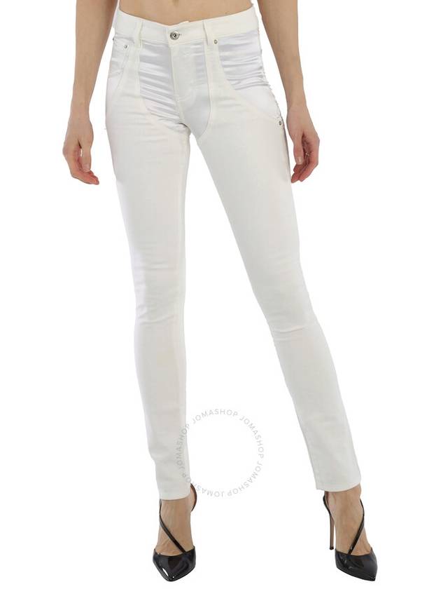 Filles A Papa Ladies Pants White Satine Jeans, Waist Size 27" - FILLES A PAPA - BALAAN 1