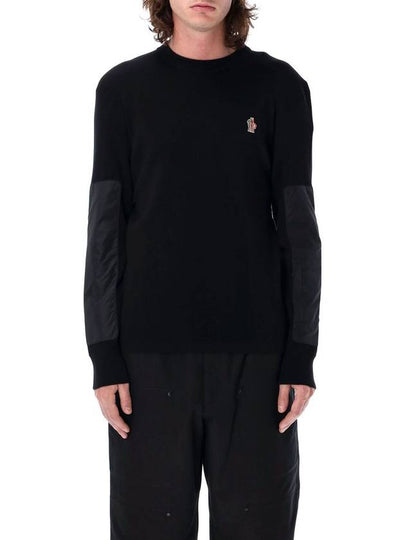 Wool crewneck sweatshirt black - MONCLER - BALAAN 2