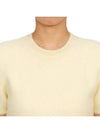 Crop Brushed Alpaca Knit Top Light Yellow - MAISON MARGIELA - BALAAN 7