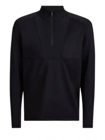 GFORE DOUBLE KNIT QUARTER ZIP GMM000021 ONYX Men s Pullover - G/FORE - BALAAN 1