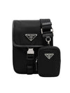 Re-Nylon Saffiano Mini Cross Bag Black - PRADA - BALAAN 1