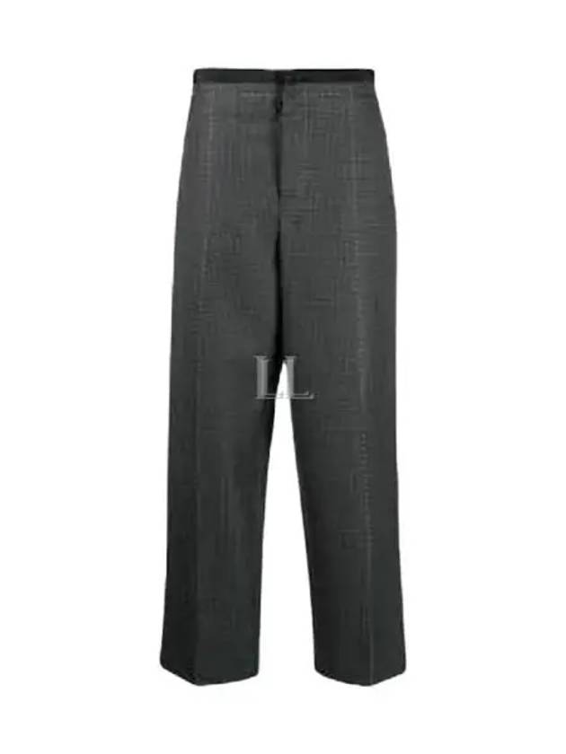 Check Pattern Straight Pants Light Navy - MARNI - BALAAN 2