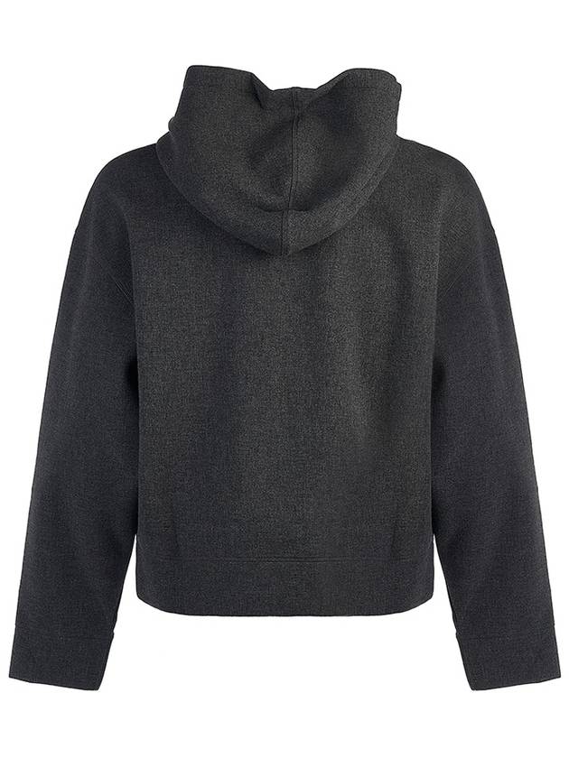 Wool Viscose Zip-Up Hoodie Grey - AMI - BALAAN 4