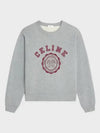 Gray Melange Burgundy Blason Loose Sweatshirt RY030670Q 09BA - CELINE - BALAAN 2