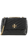 Kira Chevron Convertible Strap Small Shoulder Bag Black - TORY BURCH - BALAAN 2