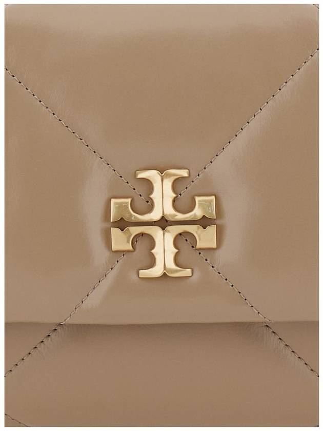 'Kira Diamond Small' Beige Crossbody Bag With Double T Logo In Quilted Leather Woman - TORY BURCH - BALAAN 5