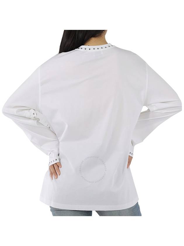 Burberry Ladies Ashbury White Cut-out Detail Studded Top, Size XX-Small - BURBERRY - BALAAN 3