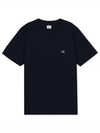 Logo Patch Short Sleeve T-Shirt Blue - CP COMPANY - BALAAN 2