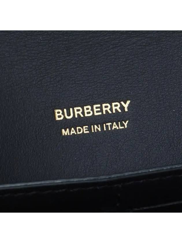 TB Logo Grainy Leather Continental Long Wallet Black - BURBERRY - BALAAN 8