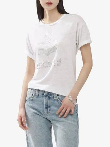 Coldy Short Sleeve T Shirt White TS0004FAA1N10E20WH - ISABEL MARANT - BALAAN 1