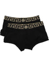 Men's Greca Border Draws 2 Pack Briefs Black - VERSACE - BALAAN 2