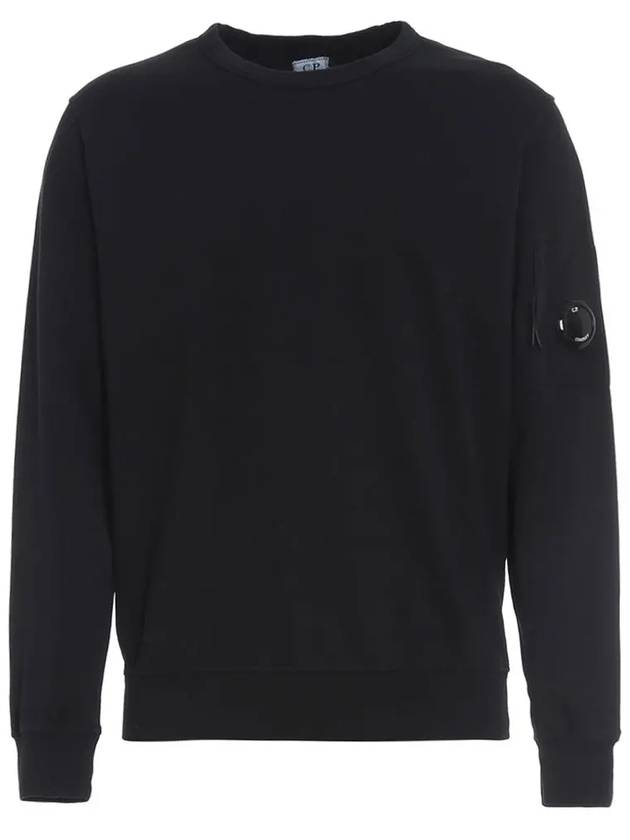 Men's Light Fleece Lens Logo Sweatshirt Black - CP COMPANY - BALAAN 2