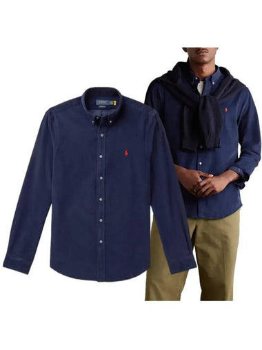 Polo Ralph Lauren Button Down Collar Cotton Corduroy Men s Shirt Navy - POLO RALPH LAUREN - BALAAN 1