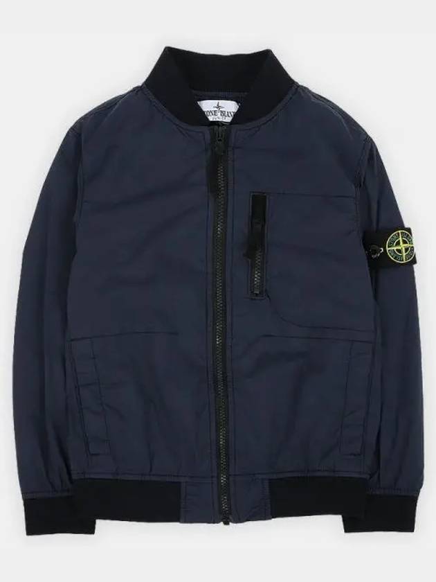 Stone Kids Waffen Patch Zip up Bomber Jacket Navy 781640432 V0020 1064210 - STONE ISLAND - BALAAN 1