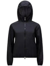 Fegeo Logo Patch Zip Up Hoodie Black - MONCLER - BALAAN 2