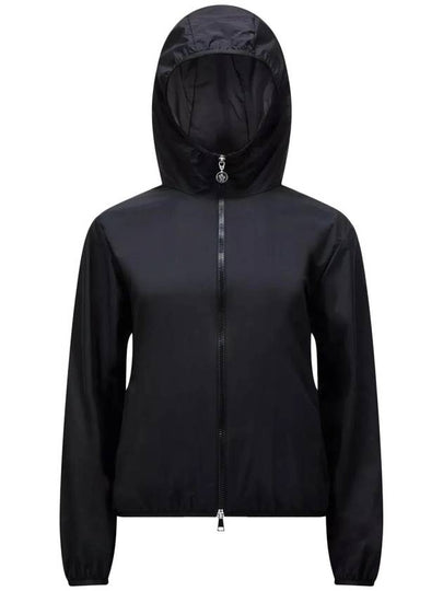 Fegeo Logo Patch Zip Up Hoodie Black - MONCLER - BALAAN 2