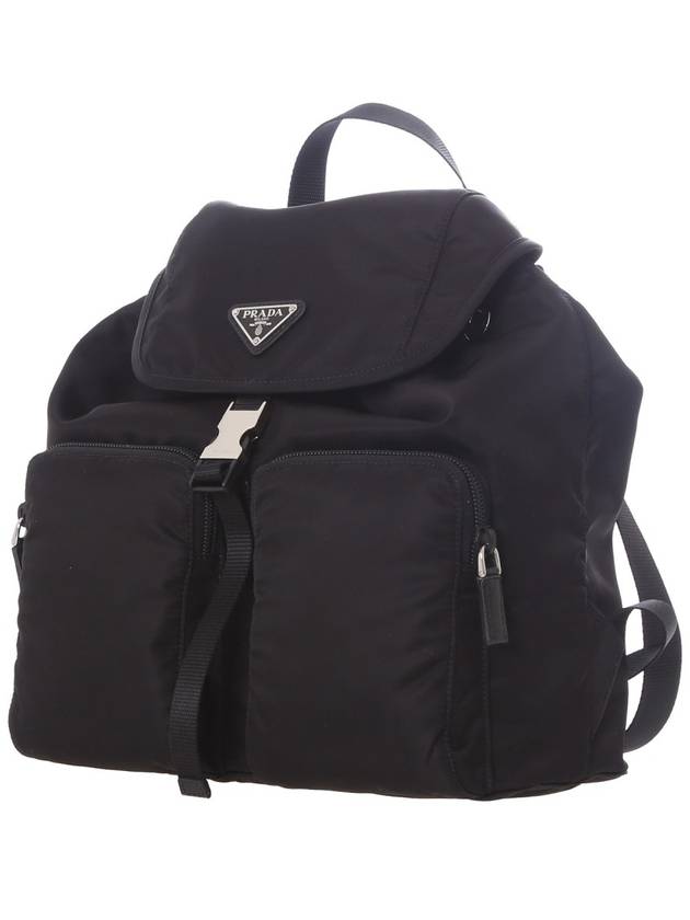 Nylon Triangle Logo Pocono Backpack Black - PRADA - BALAAN 3