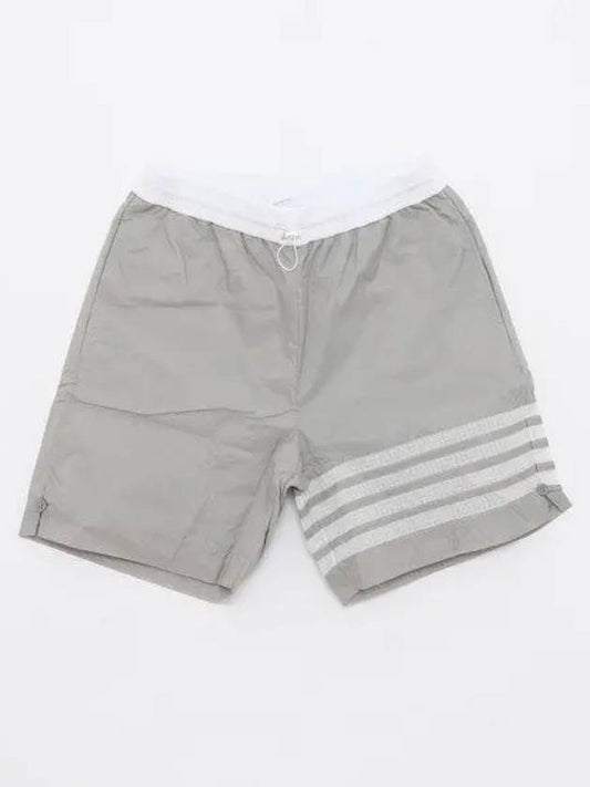 4 Bar Stripe Track Shorts Grey - THOM BROWNE - BALAAN 2