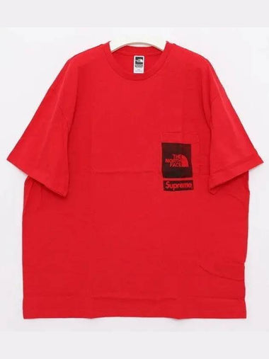 Printed pocket short sleeve men s t shirt SS23KN2 RED 270248 1043393 - THE NORTH FACE - BALAAN 1