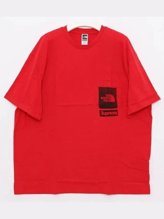 Printed pocket short sleeve men s t shirt SS23KN2 RED 1043393 - THE NORTH FACE - BALAAN 1