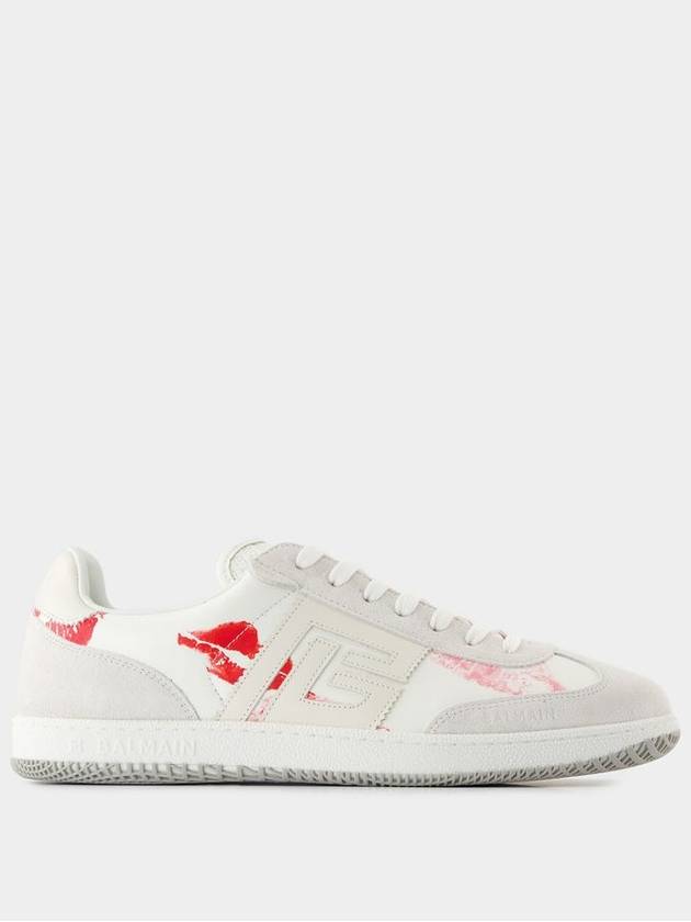 Balmain Swan Sneakers - Balmain - Leather - White/Red - BALMAIN - BALAAN 1