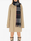 Check Cashmere Scarf Navy - BURBERRY - BALAAN 4