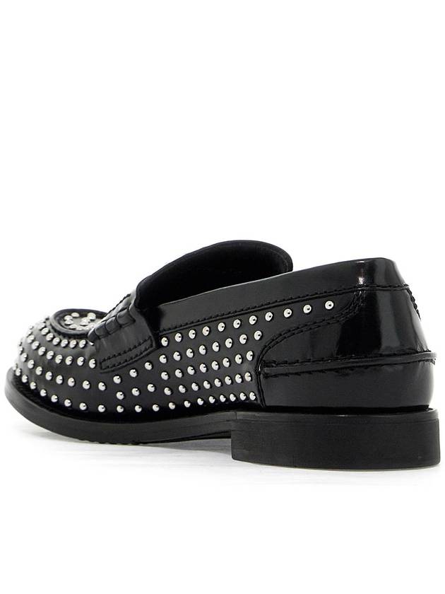 studded brushed leather penny loafers - MIU MIU - BALAAN 3