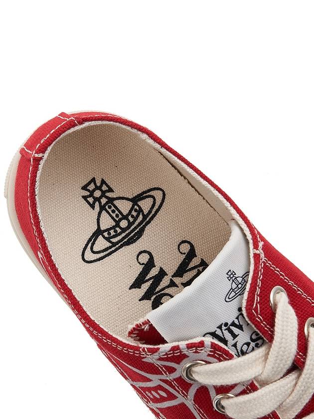 ORB Logo Low Top Sneakers Red - VIVIENNE WESTWOOD - BALAAN 8