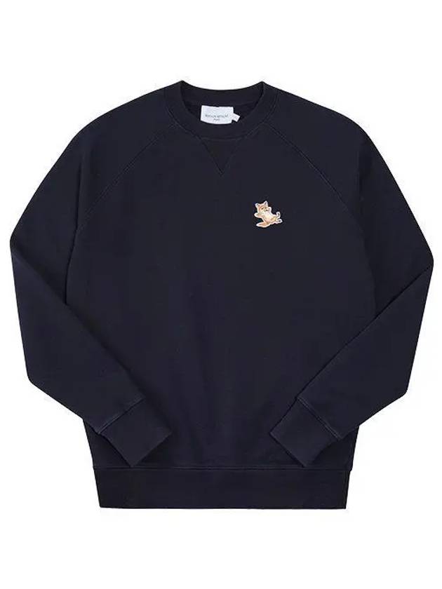 Chillax Fox Patch Classic Sweatshirt Navy - MAISON KITSUNE - BALAAN 2