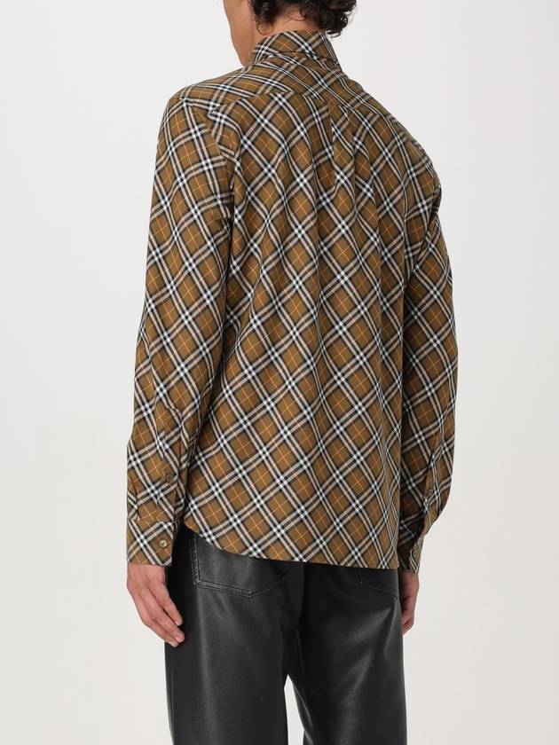 B Shield Embroidered Check Cotton Long Sleeve Shirt Oxide - BURBERRY - BALAAN 4