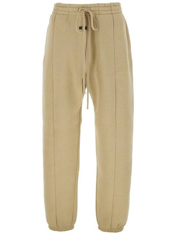 'Forum' Beige Pants With Elastic Drswstring Waist And Logo Patch On The Front In Cotton Blend Man - FEAR OF GOD - BALAAN 1